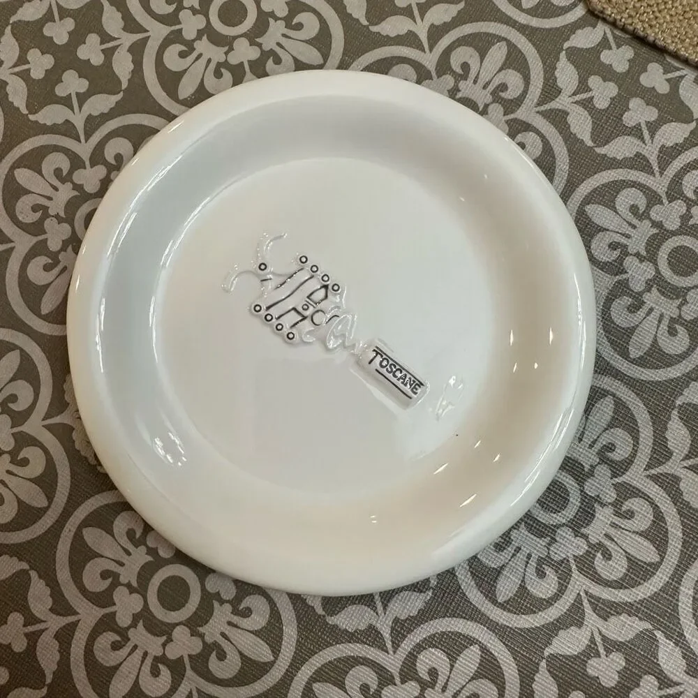 Williams Sonoma Appetizer Round Corkscrew Plates 2003 Vintage 6‎ Piece NEW